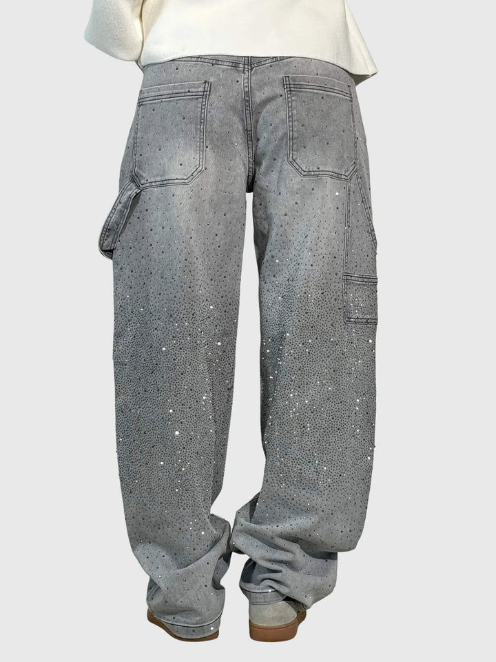 Kimberly | Kvinders Glitrende Diamant Denim Bukser