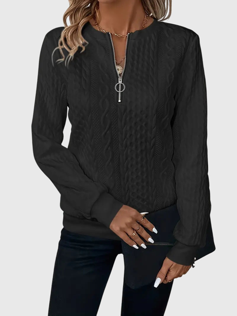 Nora | Sweater Med Lynlås