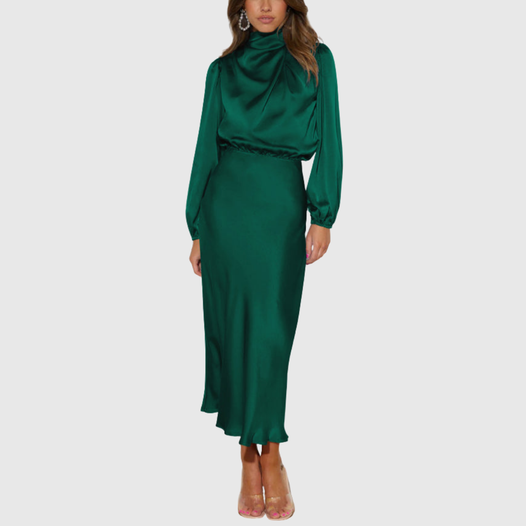 Maristella | Luksuriøs Satin Maxi Kjole
