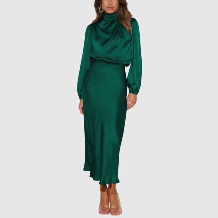Maristella | Luksuriøs Satin Maxi Kjole