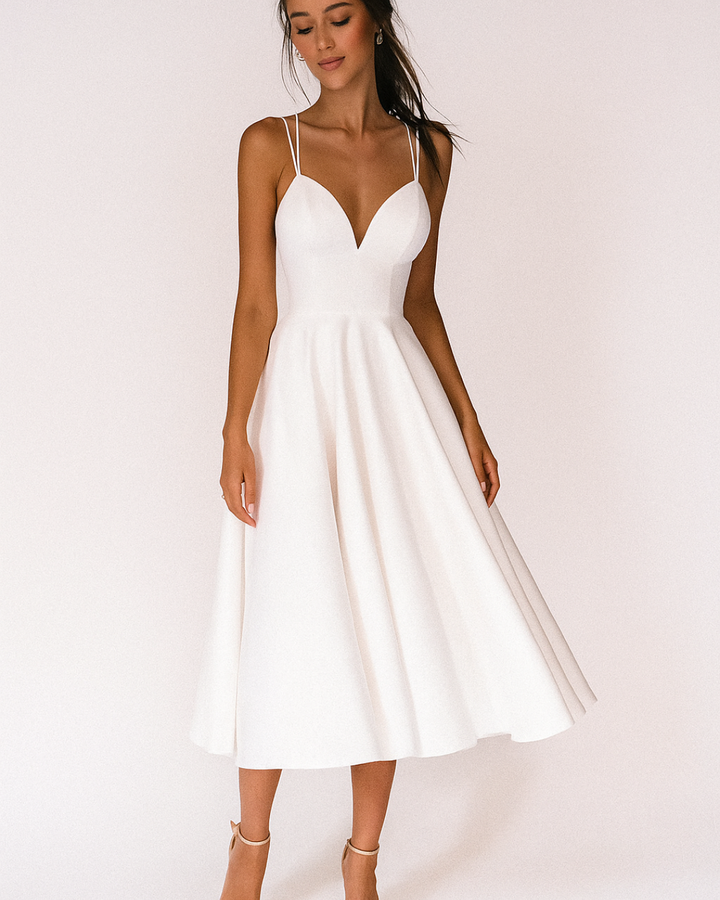 Daisy | Kvinders Bryllupsgæst Strappy Midi Kjole