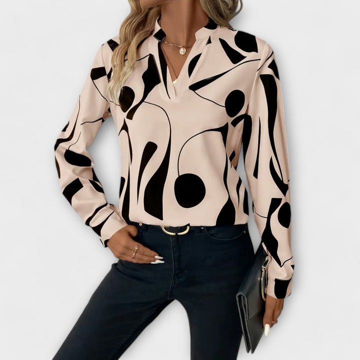 Lara Elegant Bluse Med Design