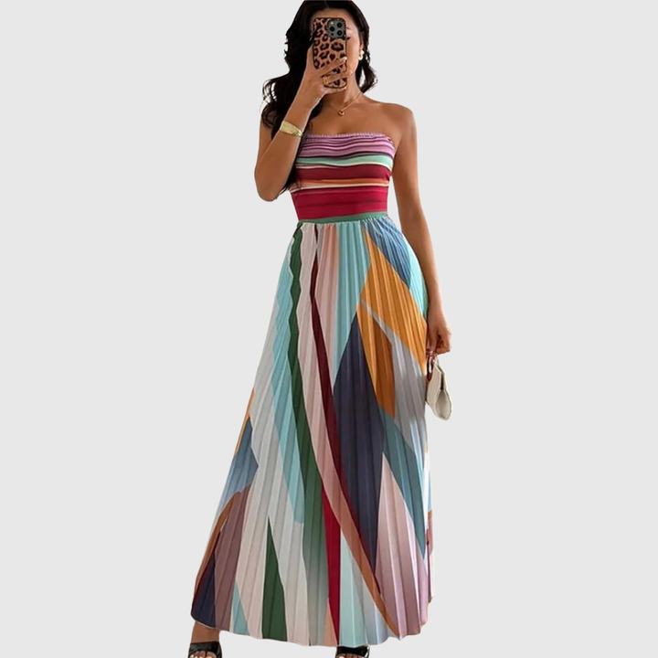 Isola | Chic Lang Kjole Med Elegante Detaljer