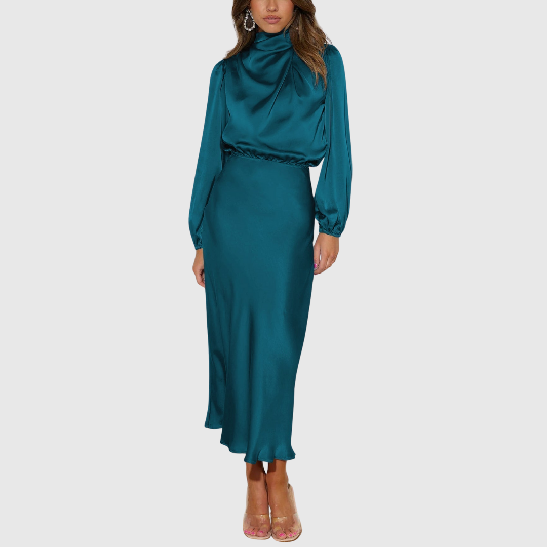 Maristella | Luksuriøs Satin Maxi Kjole