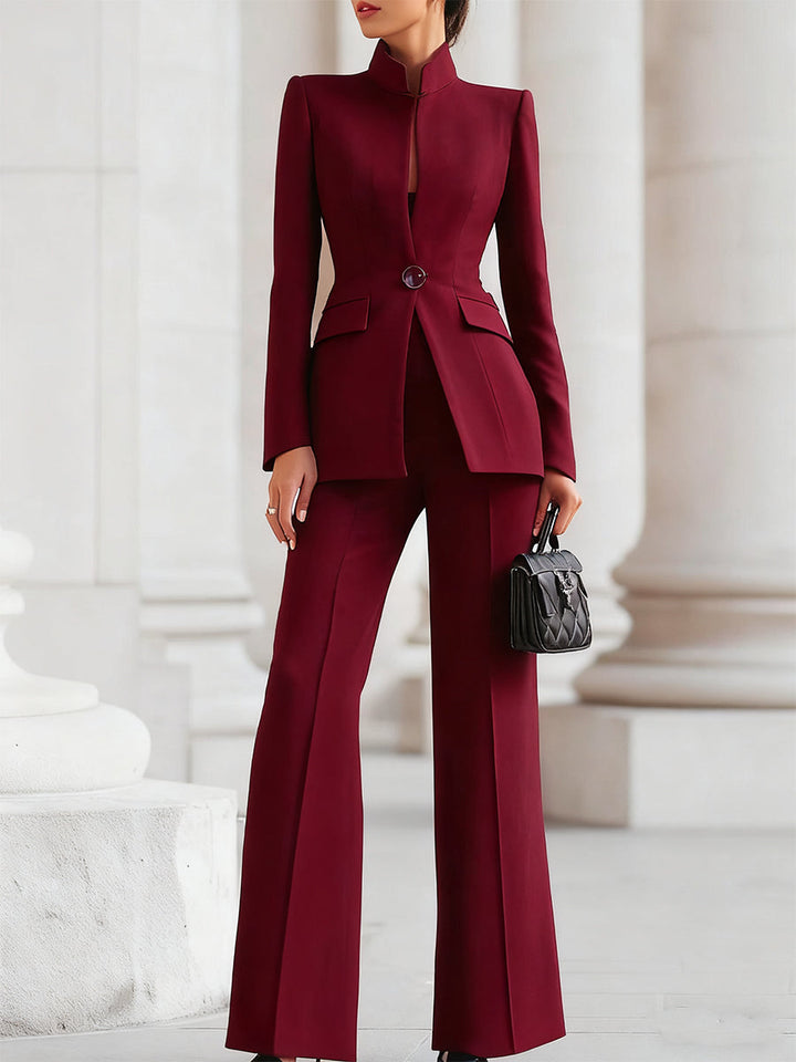 Sharie - Elegant Blazer &amp; Buksedragt Sæt