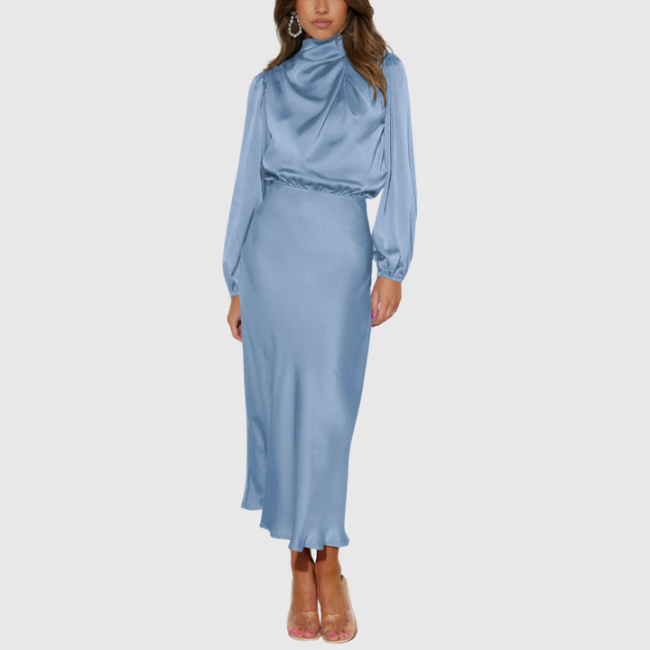 Maristella | Luksuriøs Satin Maxi Kjole