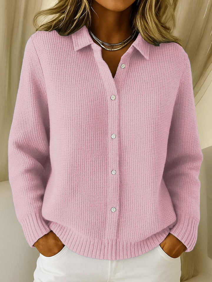Lisa | Klassisk Strikket Knap Cardigan