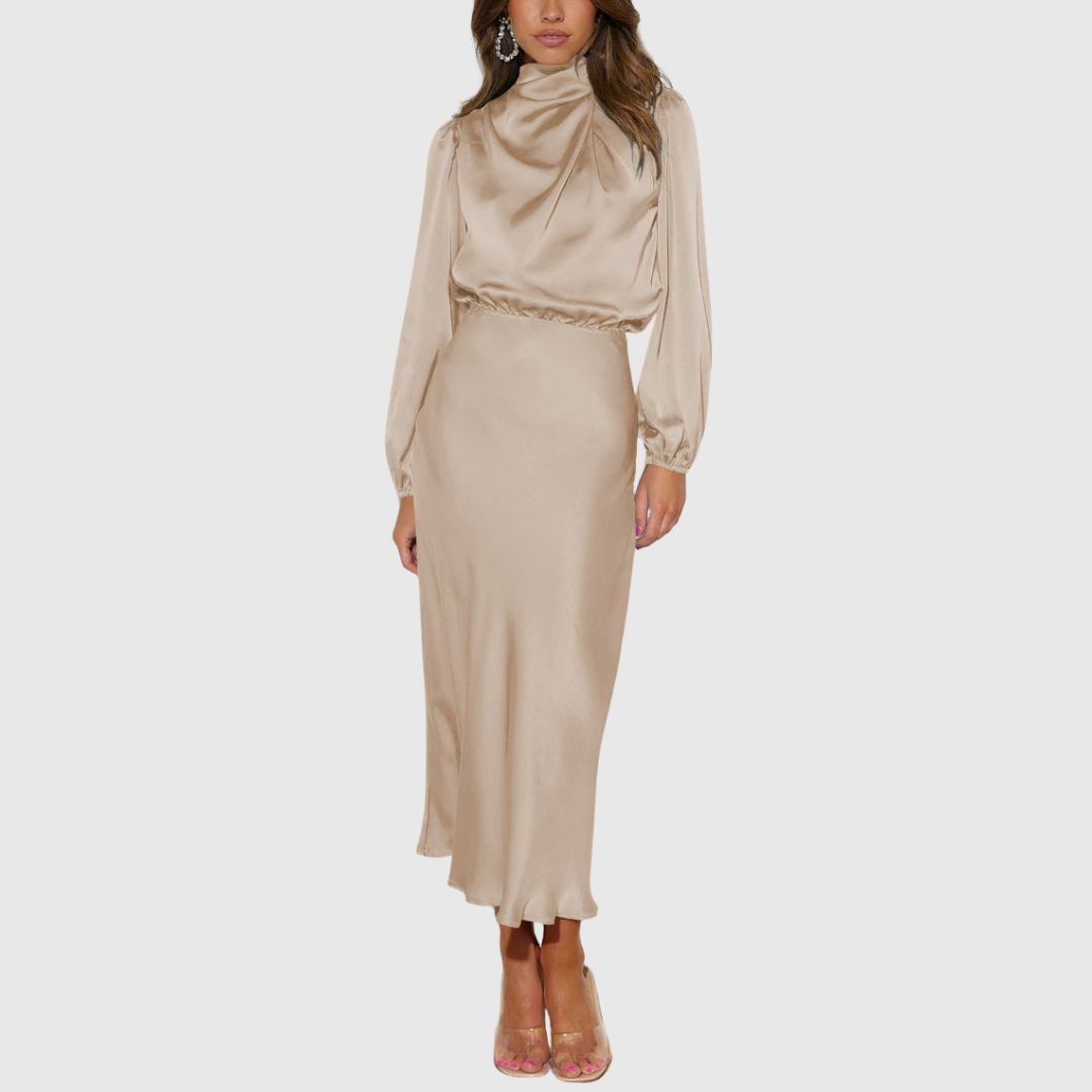 Maristella | Luksuriøs Satin Maxi Kjole
