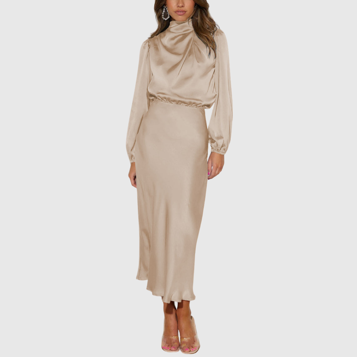 Maristella | Luksuriøs Satin Maxi Kjole