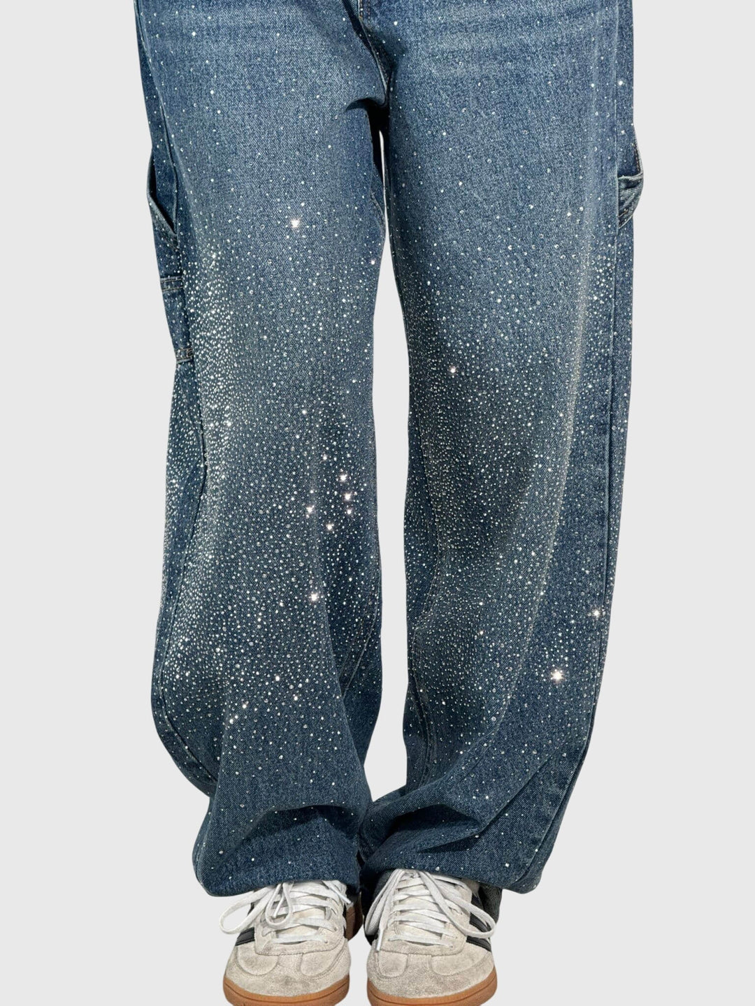 Kimberly | Kvinders Glitrende Diamant Denim Bukser
