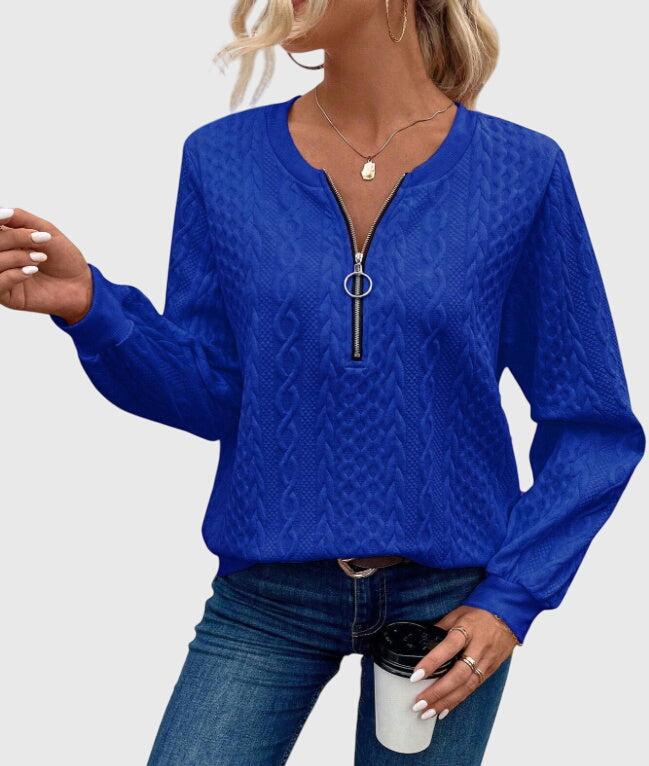 Nora | Sweater Med Lynlås