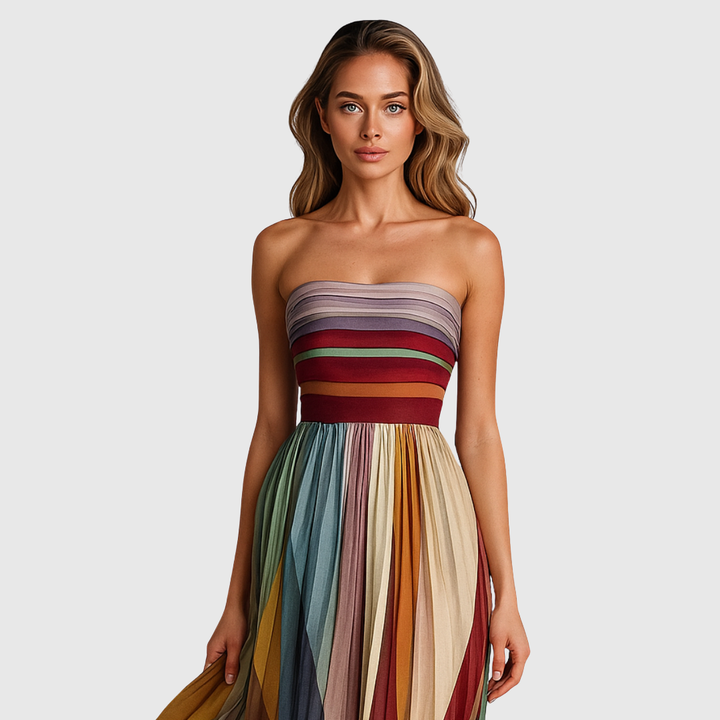 Isola | Chic Lang Kjole Med Elegante Detaljer
