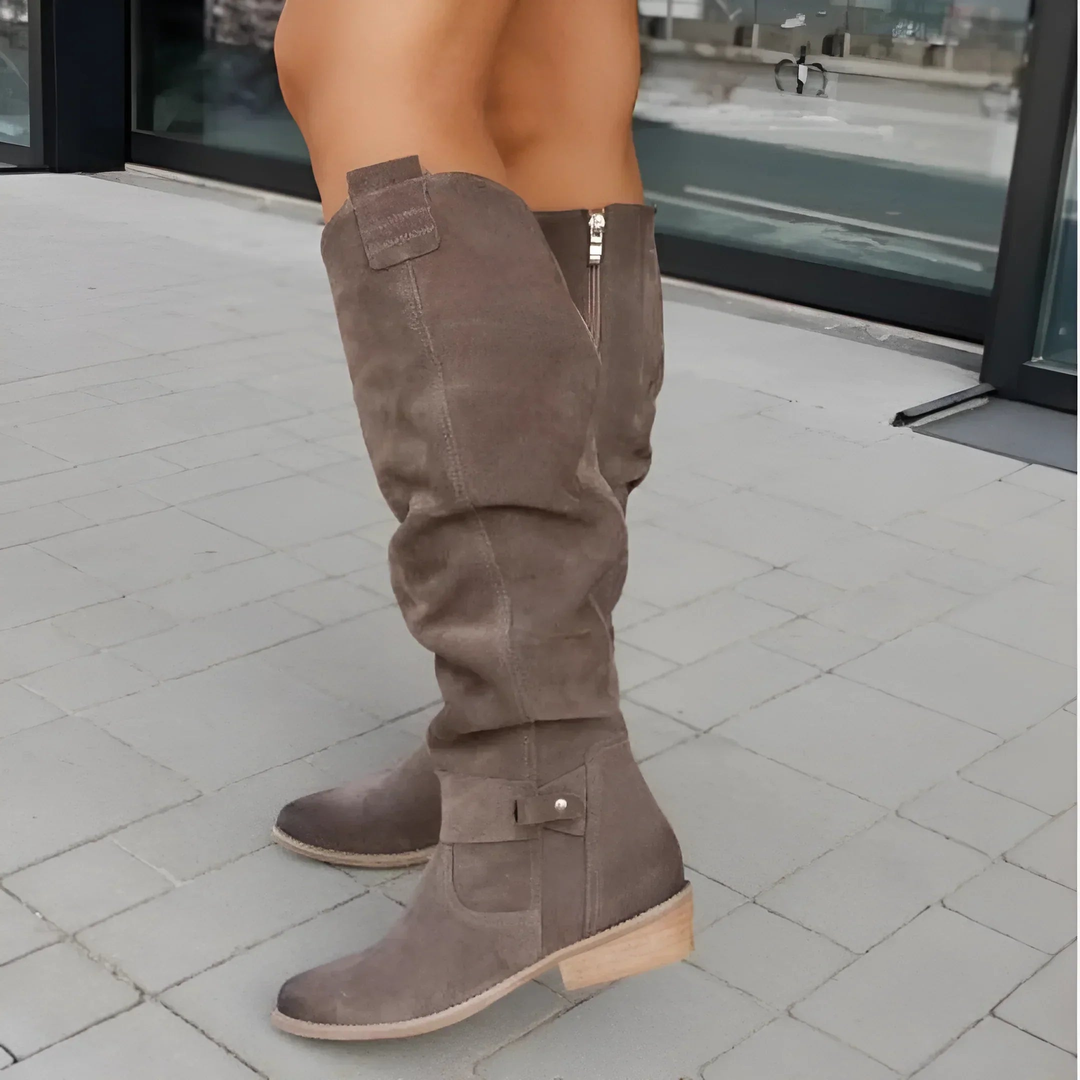 Skyler | Stilfulde Suede Knæstøvler