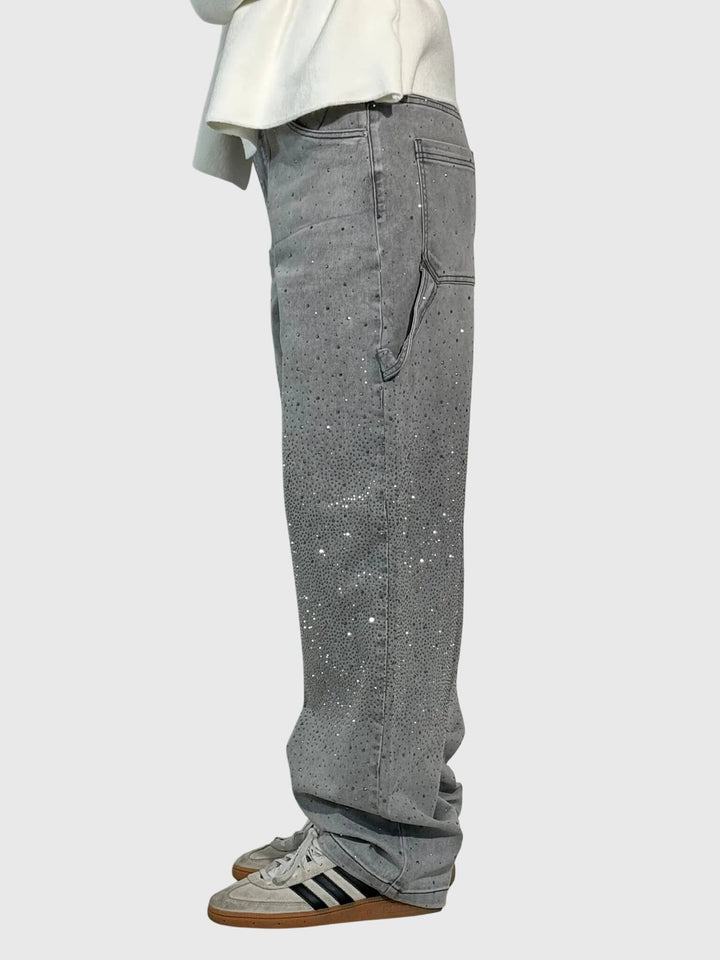 Kimberly | Kvinders Glitrende Diamant Denim Bukser
