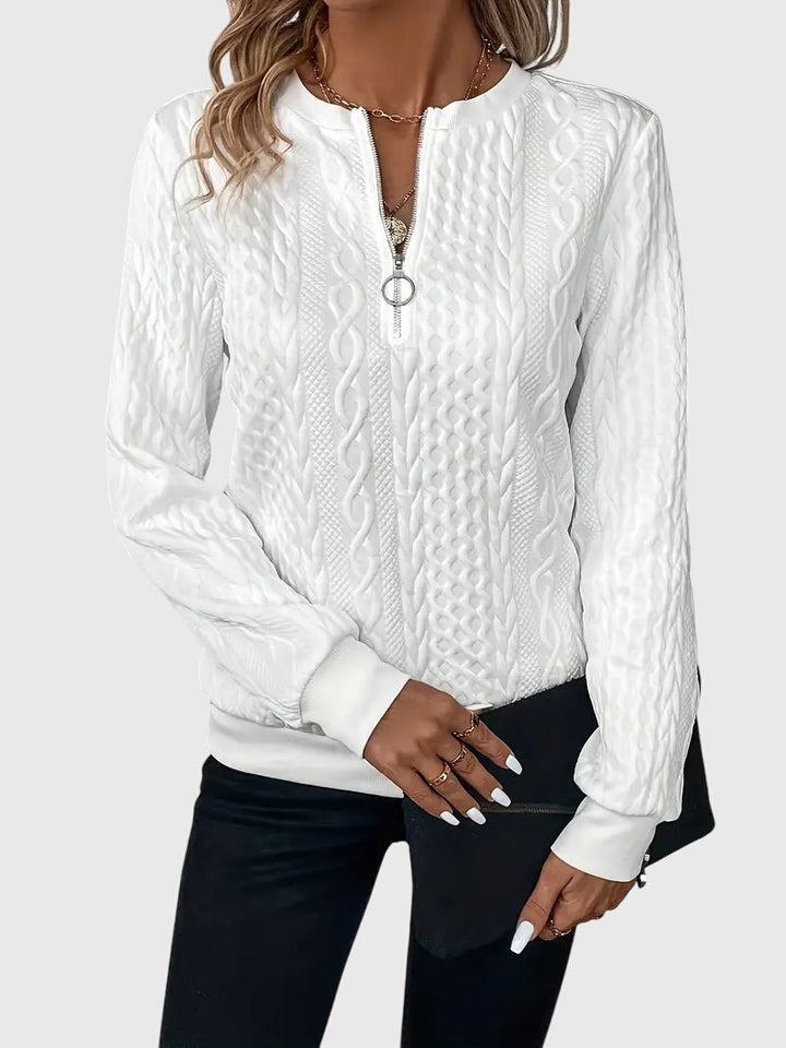 Nora | Sweater Med Lynlås
