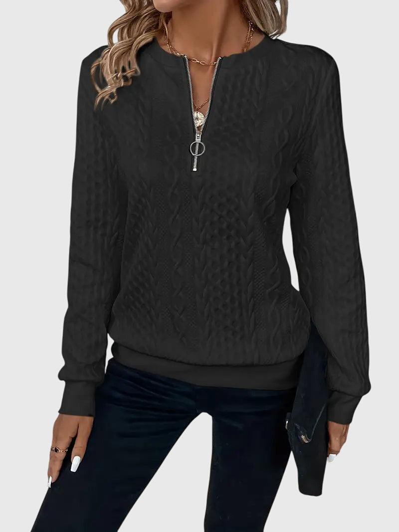 Nora | Sweater Med Lynlås