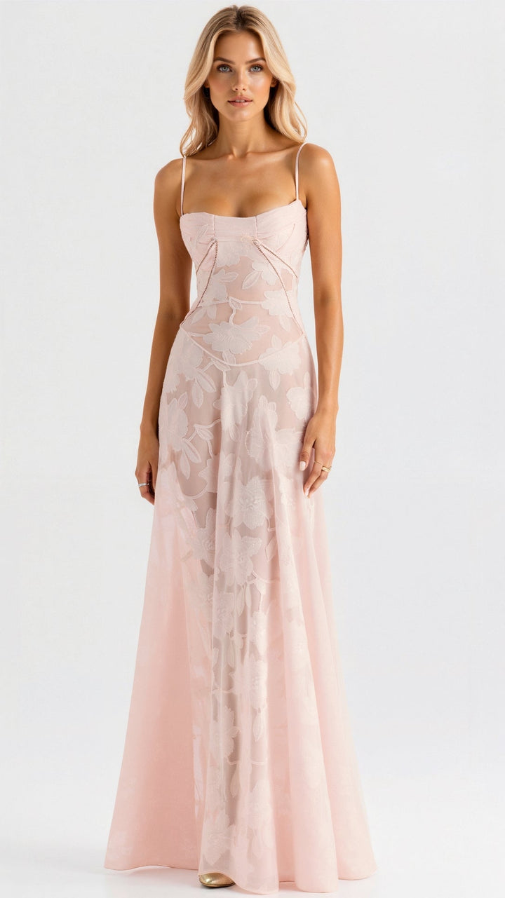Lauren | Kvinders Bryllupsgæst Kjole Bustier Maxi Kjole