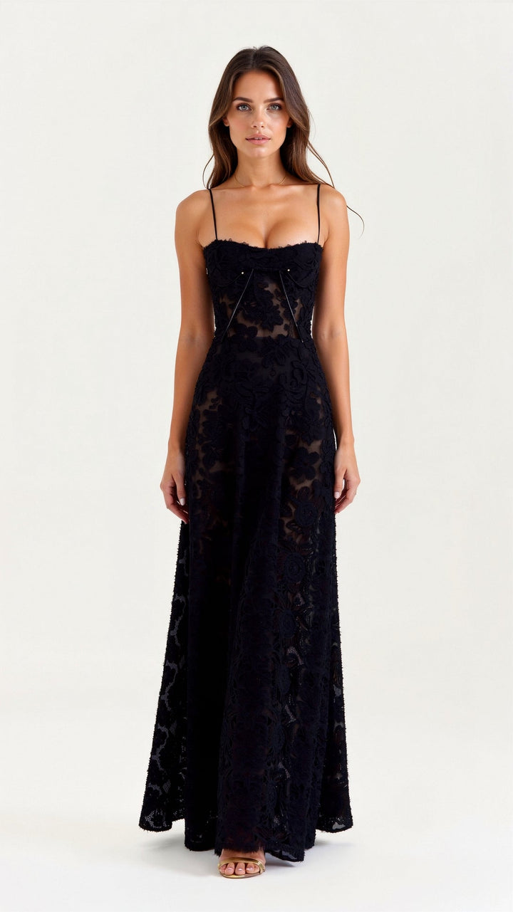 Lauren | Kvinders Bryllupsgæst Kjole Bustier Maxi Kjole