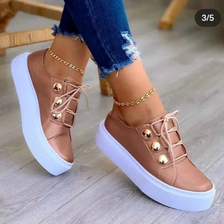 Serena | Orthopædiske Rundtåede Platform Sneakers