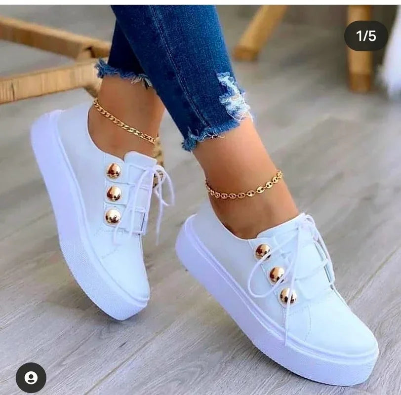Serena | Orthopædiske Rundtåede Platform Sneakers
