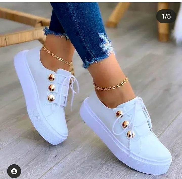 Serena | Orthopædiske Rundtåede Platform Sneakers