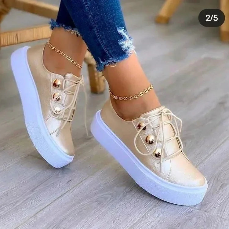 Serena | Orthopædiske Rundtåede Platform Sneakers