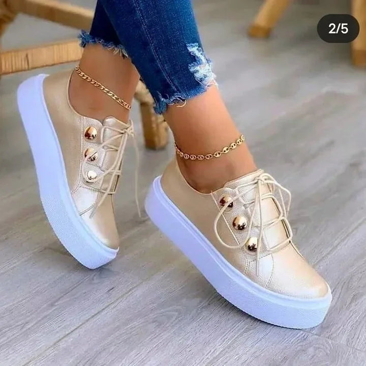 Serena | Orthopædiske Rundtåede Platform Sneakers