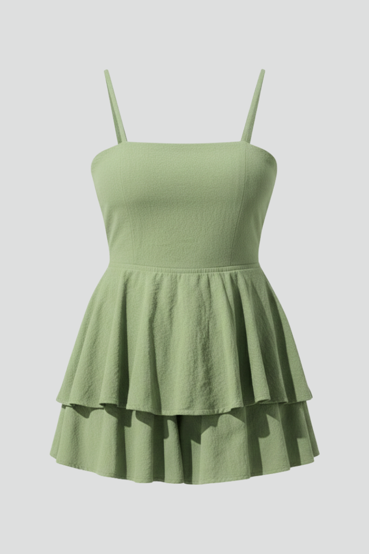 Madison | Kvinders Spaghetti Strop Flared Skirt Mini Kjole