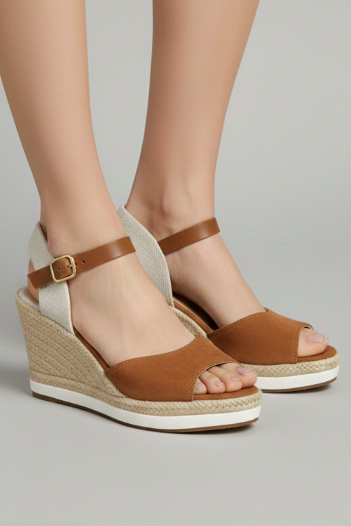 Maya  | Kvinders Lukkede Tå Espadrille Sandaler med Slingback Rem
