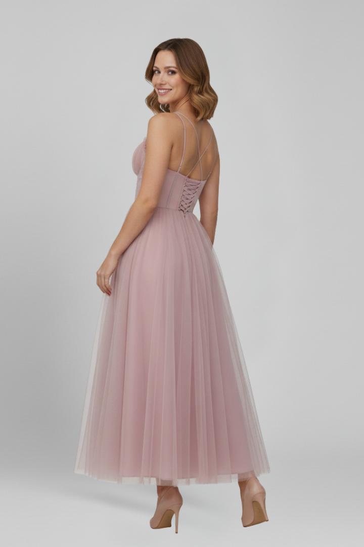 Grace | Kvinders Strapless Tulle Skirt Maxi Kjole