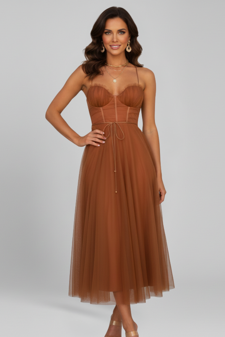 Grace | Kvinders Strapless Tulle Skirt Maxi Kjole