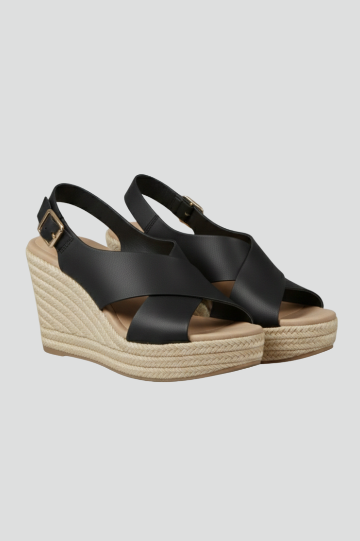Michelle | Kvinders Wedge Crossover Slingback Sandaler