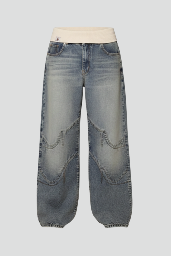 Madison | Kvinders Casual Baggy Bred-Læg Denim Bukser