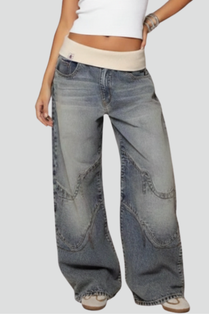 Madison | Kvinders Casual Baggy Bred-Leg Denim Bukser