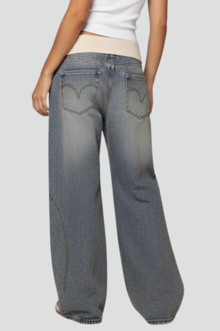 Madison | Kvinders Casual Baggy Bred-Læg Denim Bukser