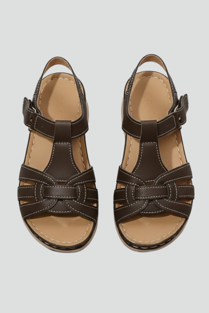 Hannah | Kvinders Retro Strop Sandaler med Spænde