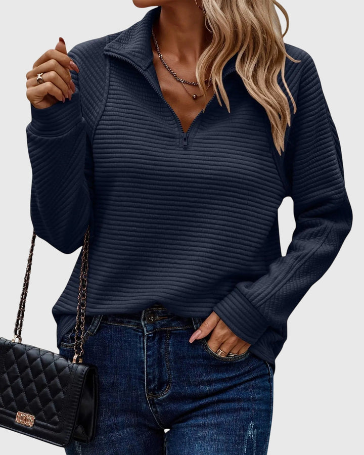 Abigail | Elegant Sweater Med Lynlås
