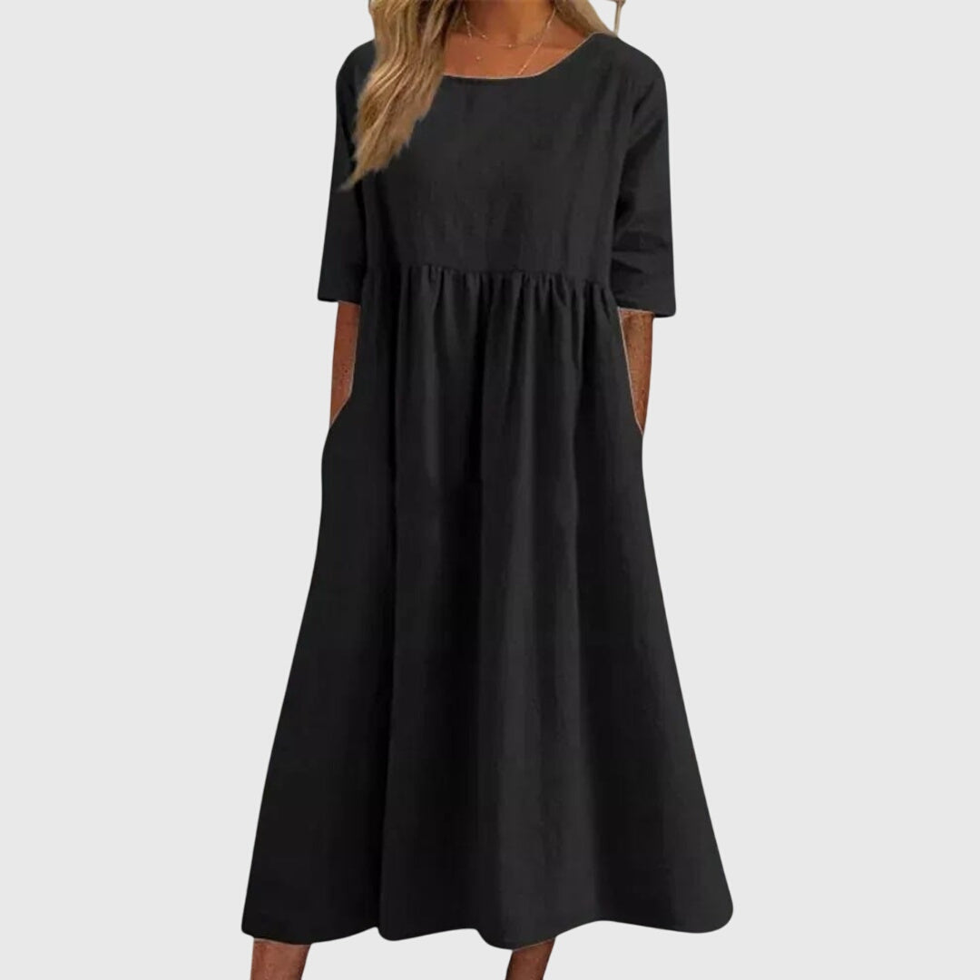 Haisley | Elegant Korte Ærmer Kjole