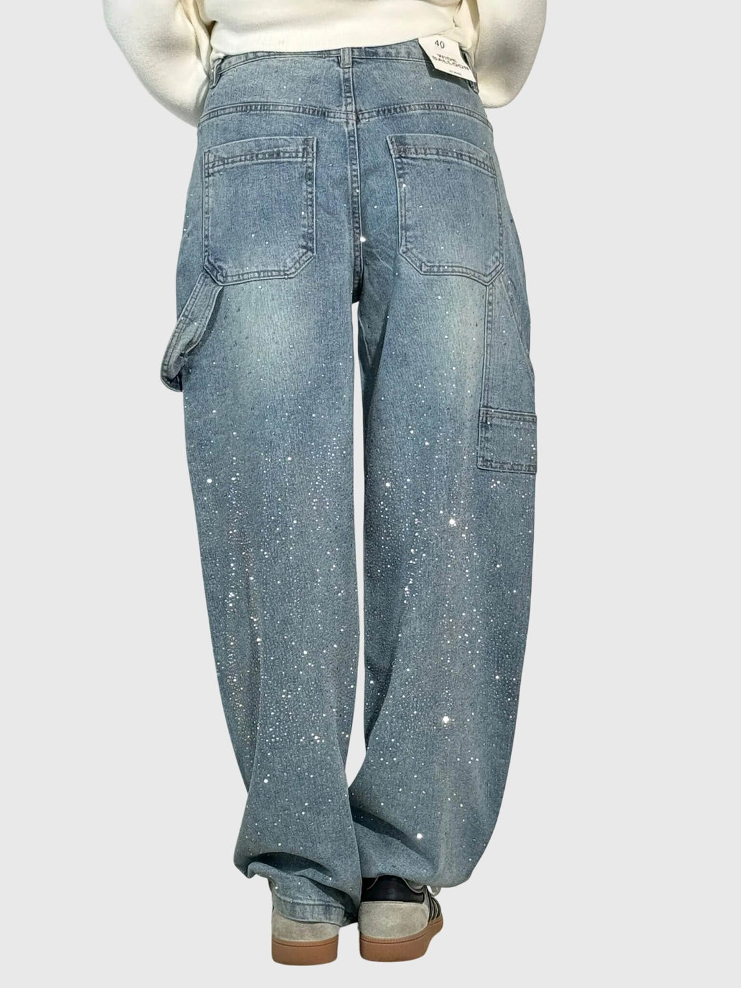 Kimberly | Kvinders Glitrende Diamant Denim Bukser