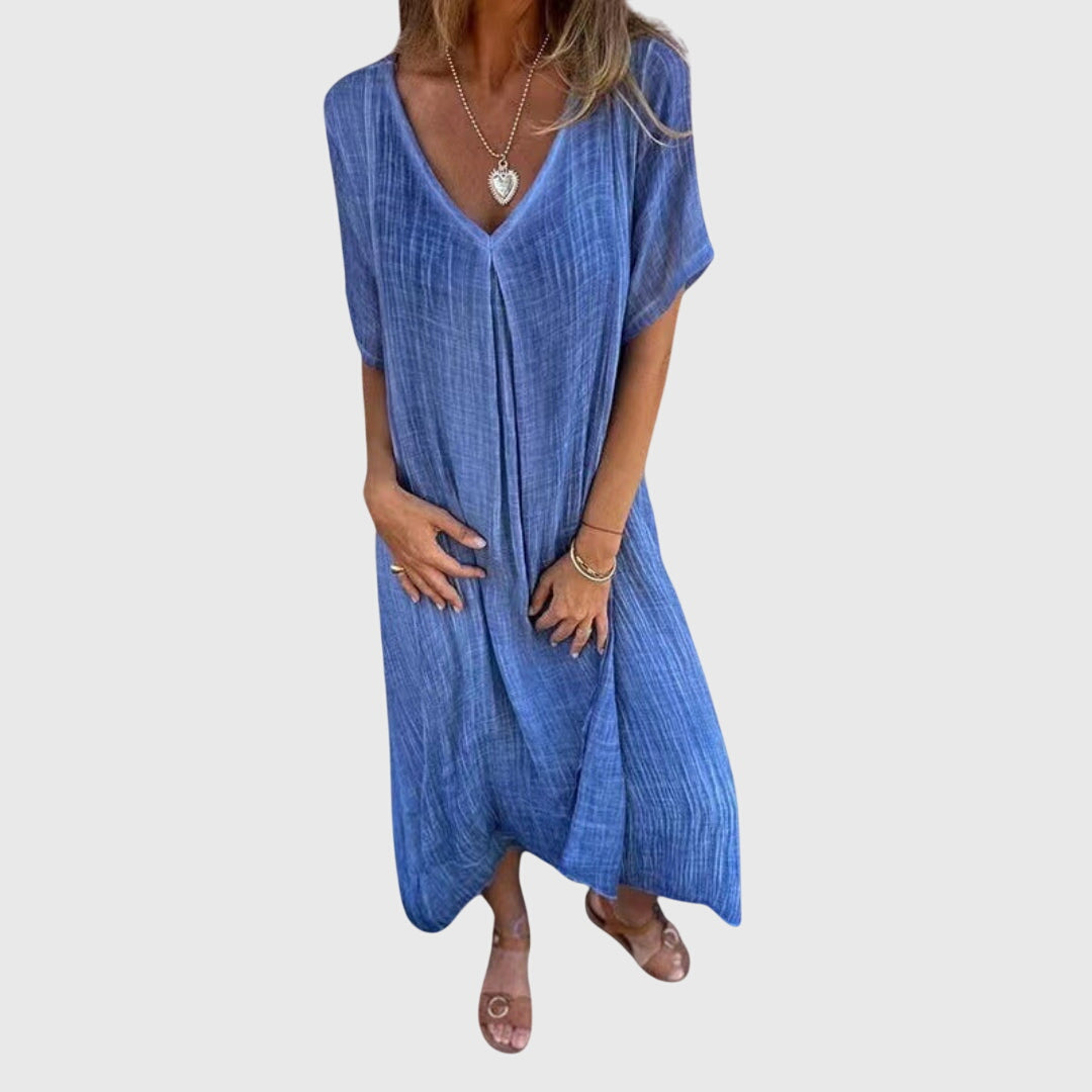 Fiona – Elegant Let V-Hals Kjole