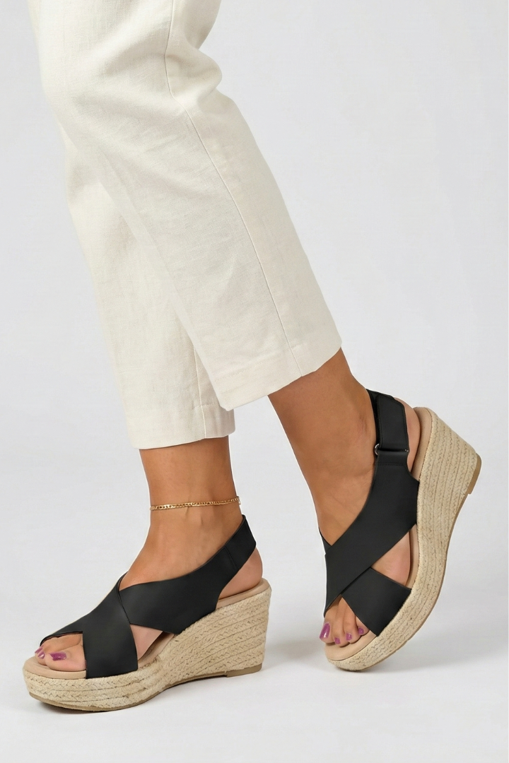 Michelle | Kvinders Wedge Crossover Slingback Sandaler