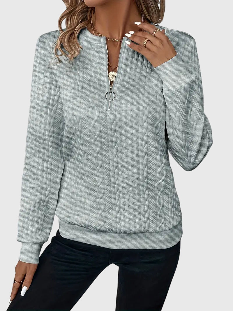 Nora | Sweater Med Lynlås