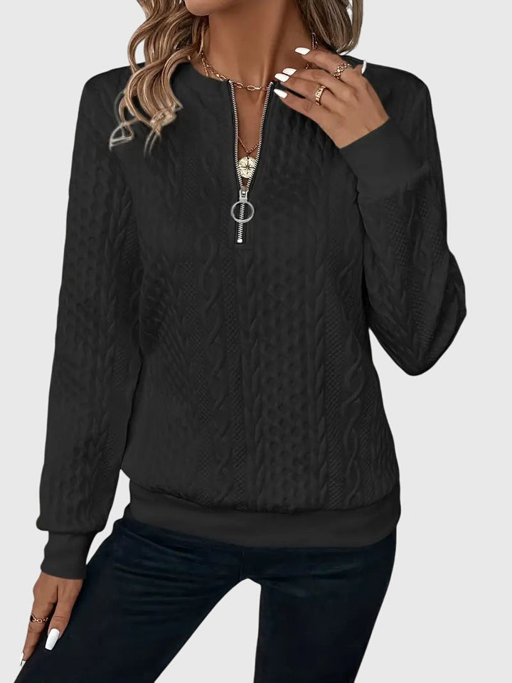 Nora | Sweater Med Lynlås