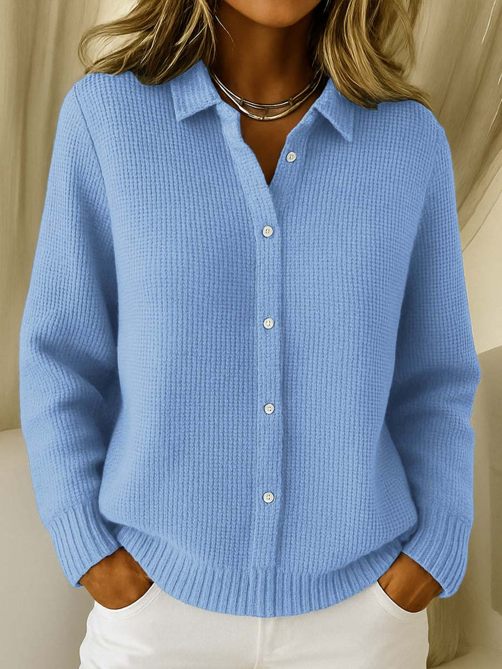 Lisa | Klassisk Strikket Knap Cardigan