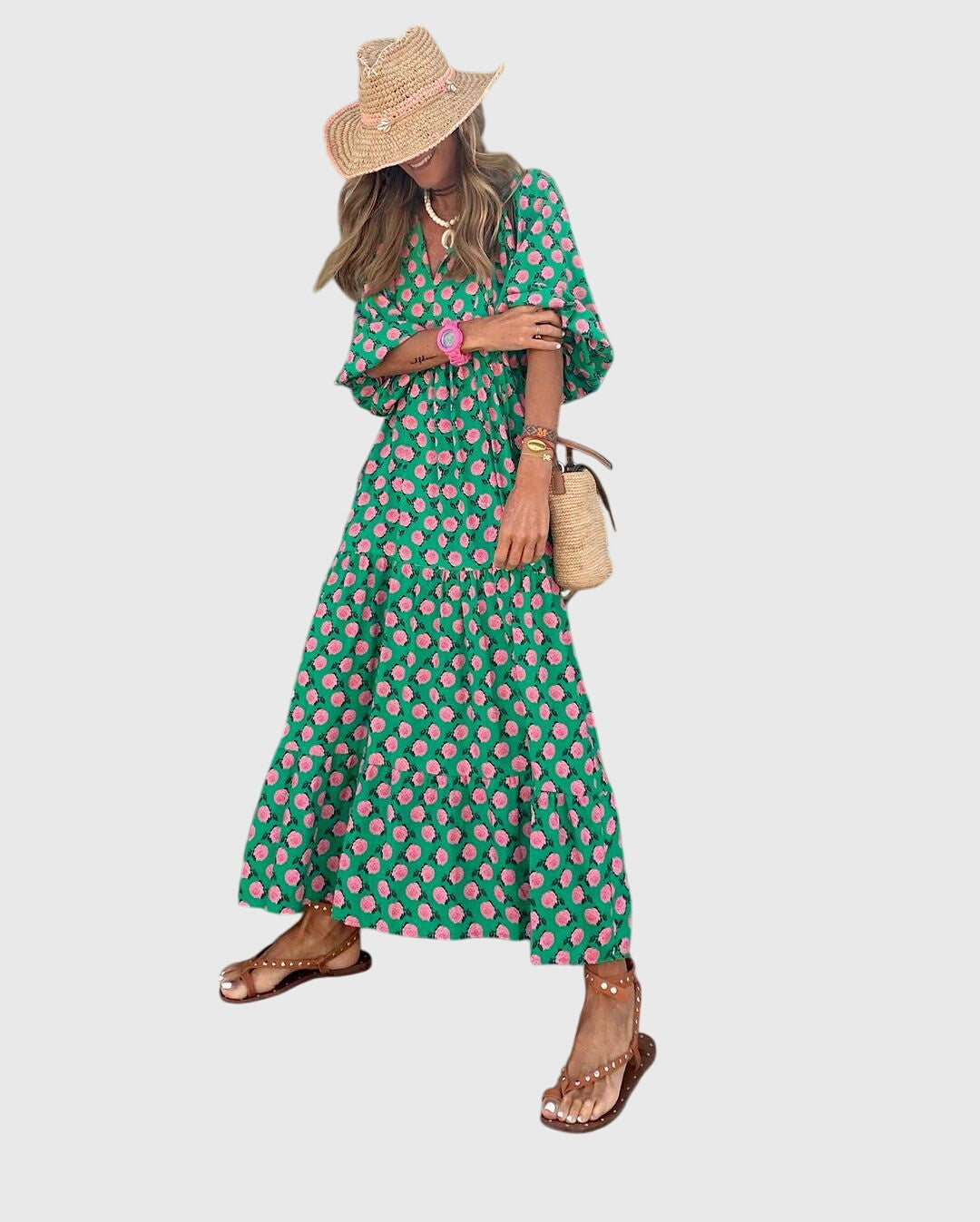 Sarah - Boho Maxi Kjole