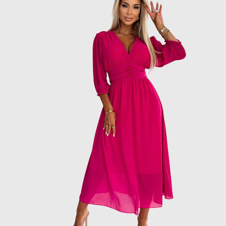 Chloe | Letvægts Silke Chiffon Kjole