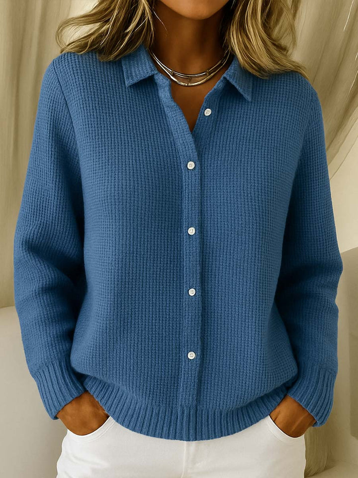 Lisa | Klassisk Strikket Knap Cardigan