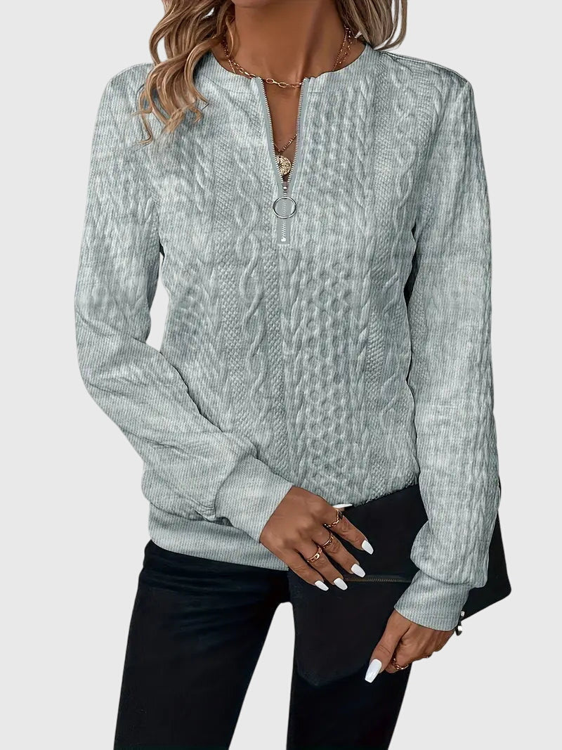 Nora | Sweater Med Lynlås