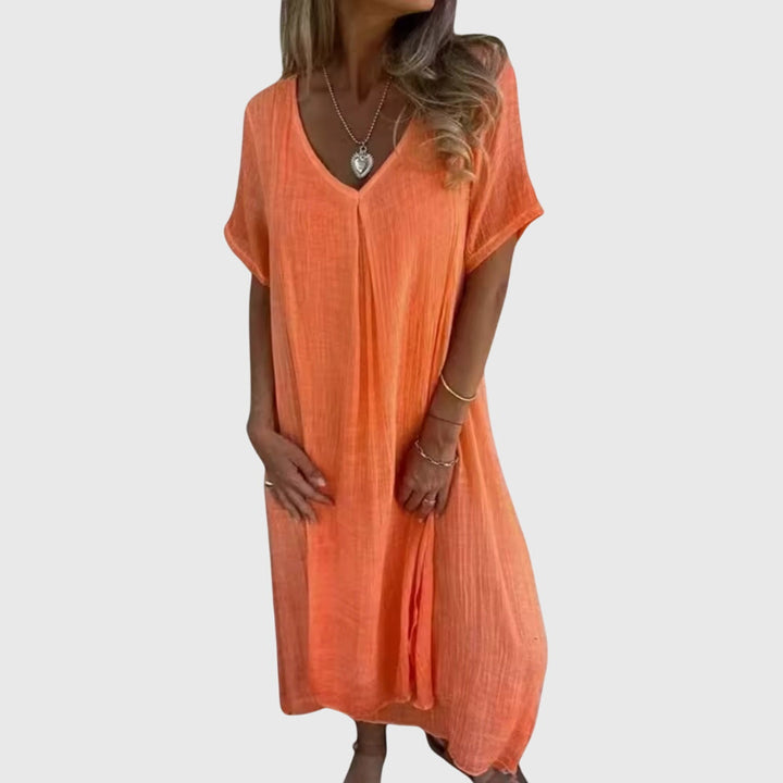 Fiona – Elegant Let V-Hals Kjole