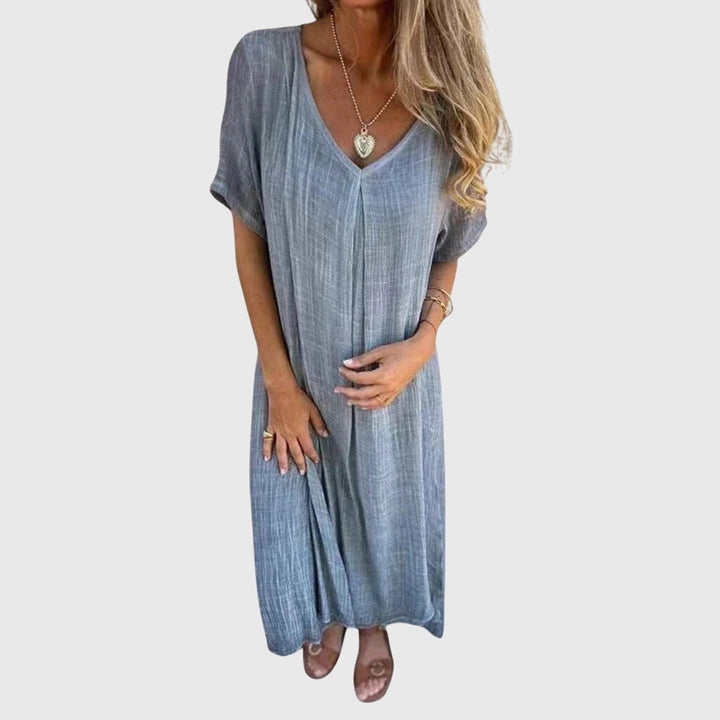 Fiona – Elegant Let V-Hals Kjole